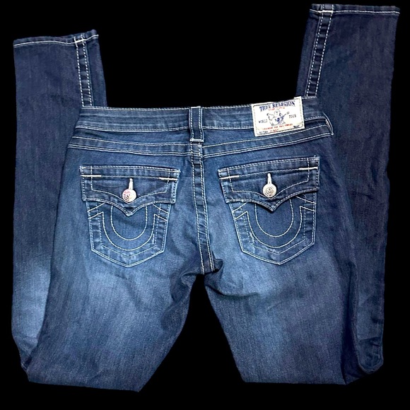 true religion low waisted straight leg jeans - Picture 1 of 4